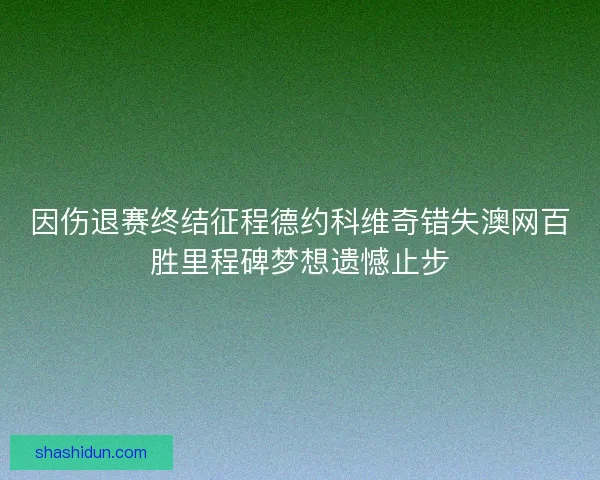 因伤退赛终结征程德约科维奇错失澳网百胜里程碑梦想遗憾止步 因伤退赛终结征程德约科维奇错失澳网百胜里程碑梦想遗憾止步